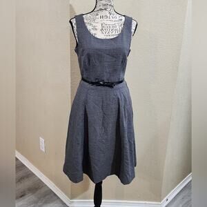 H and M 40s 50s‎ vibes Academia Grey fit n flare dress size 6